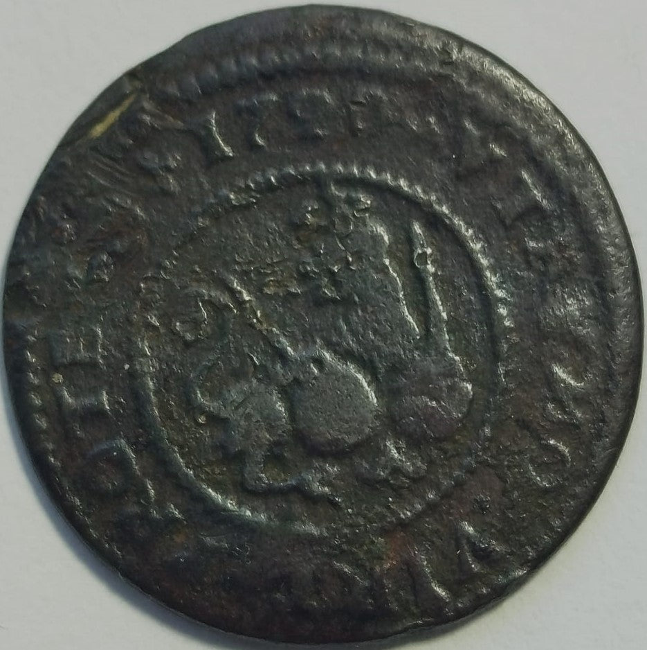 FELIPE V. 2 Maravedís, Barcelona, 1718. BC- 3,74g.