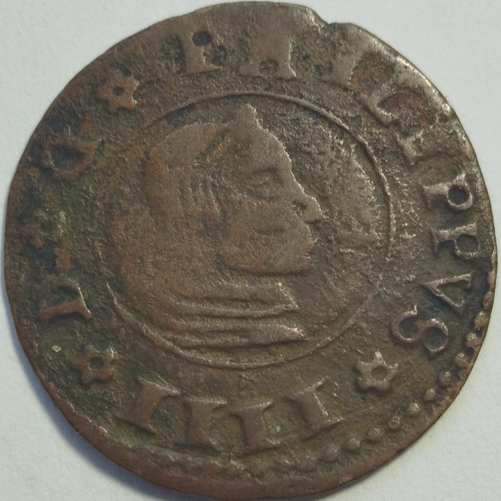 FELIPE IV. 16 Maravedís, Sevilla, 1663. BC+ 3,26g.