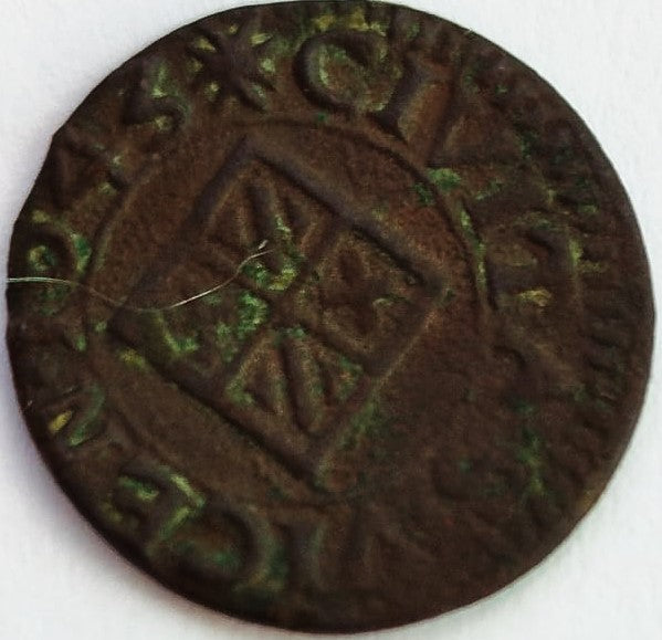 GUERRA DELS SEGADORS. Luis XIII, Diner, Vic, 1645. 1,21g.